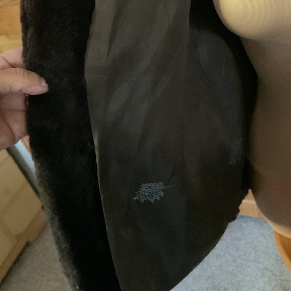 Mouton coat, three-quarter sleeve vintage luxury, one size custom classic - Picture 6 of 14